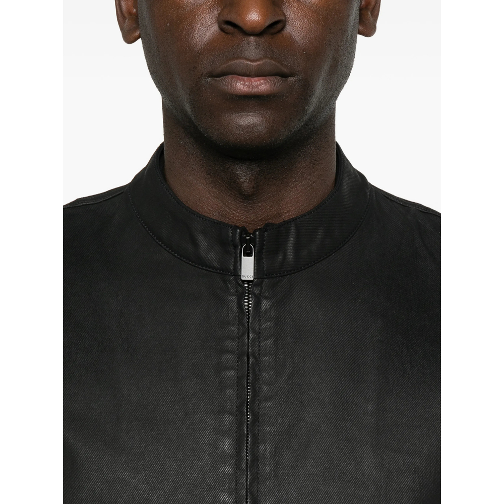 Zip-Up Band-Collar Jacket