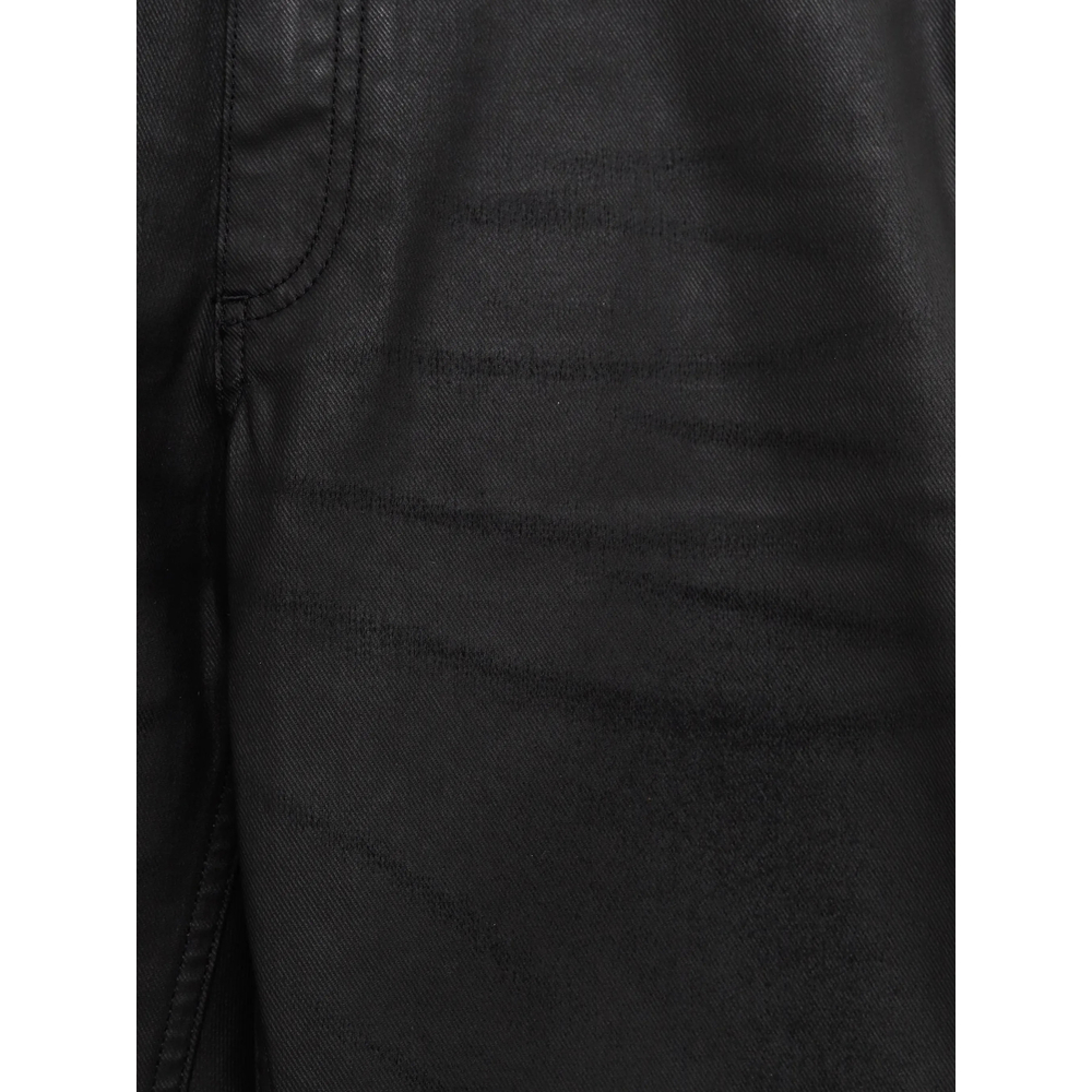 Coated Stretch Cotton Twill Denim Trousers