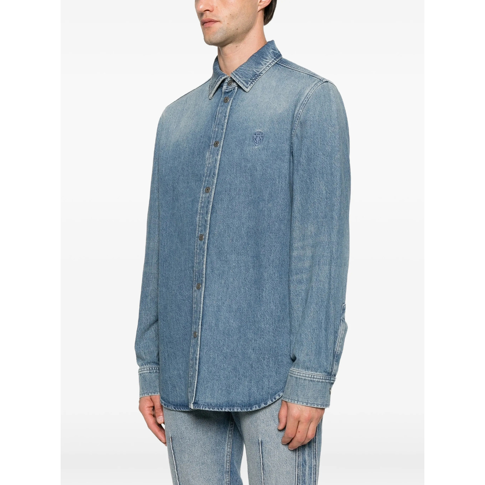 Logo-Embroidered Denim Shirt