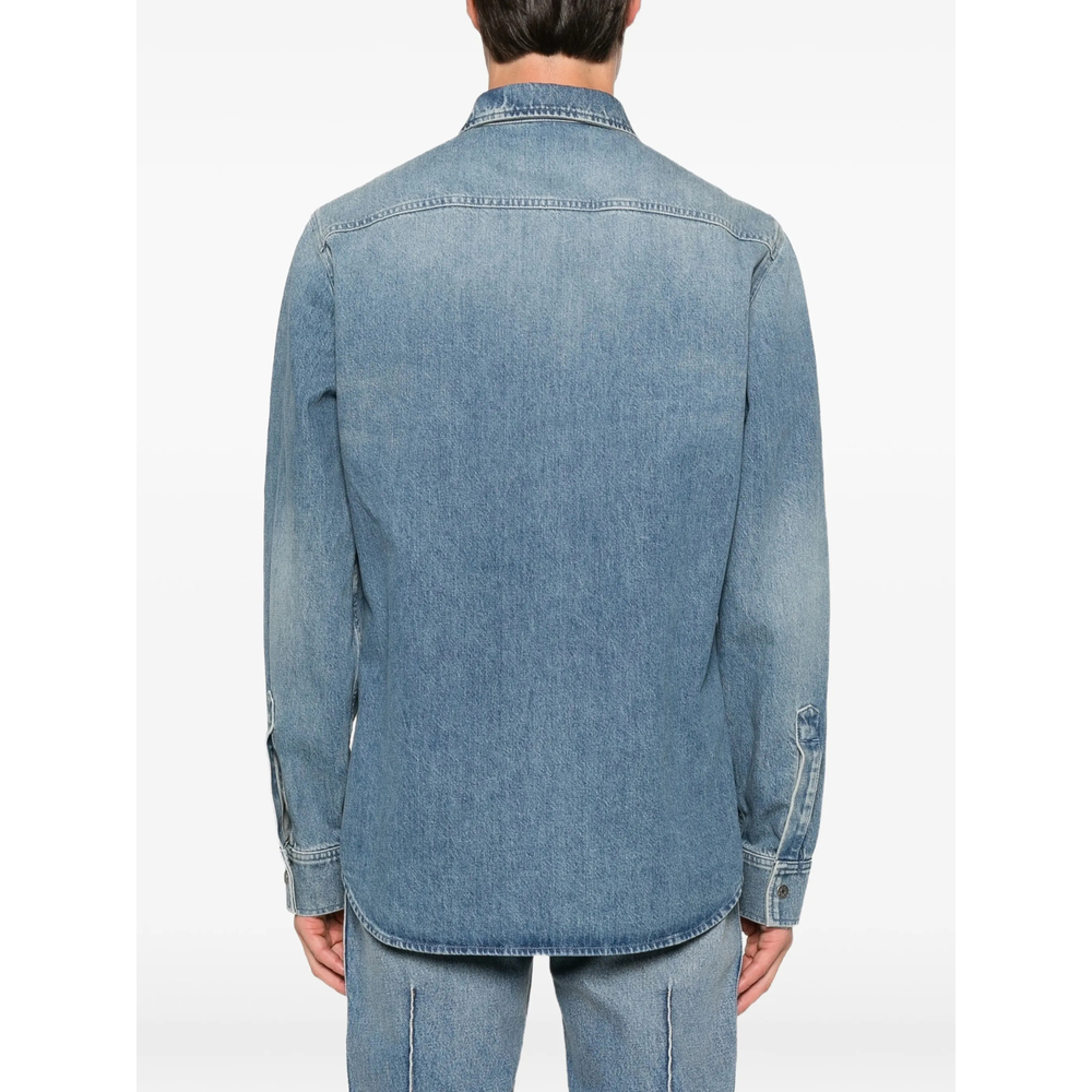 Logo-Embroidered Denim Shirt