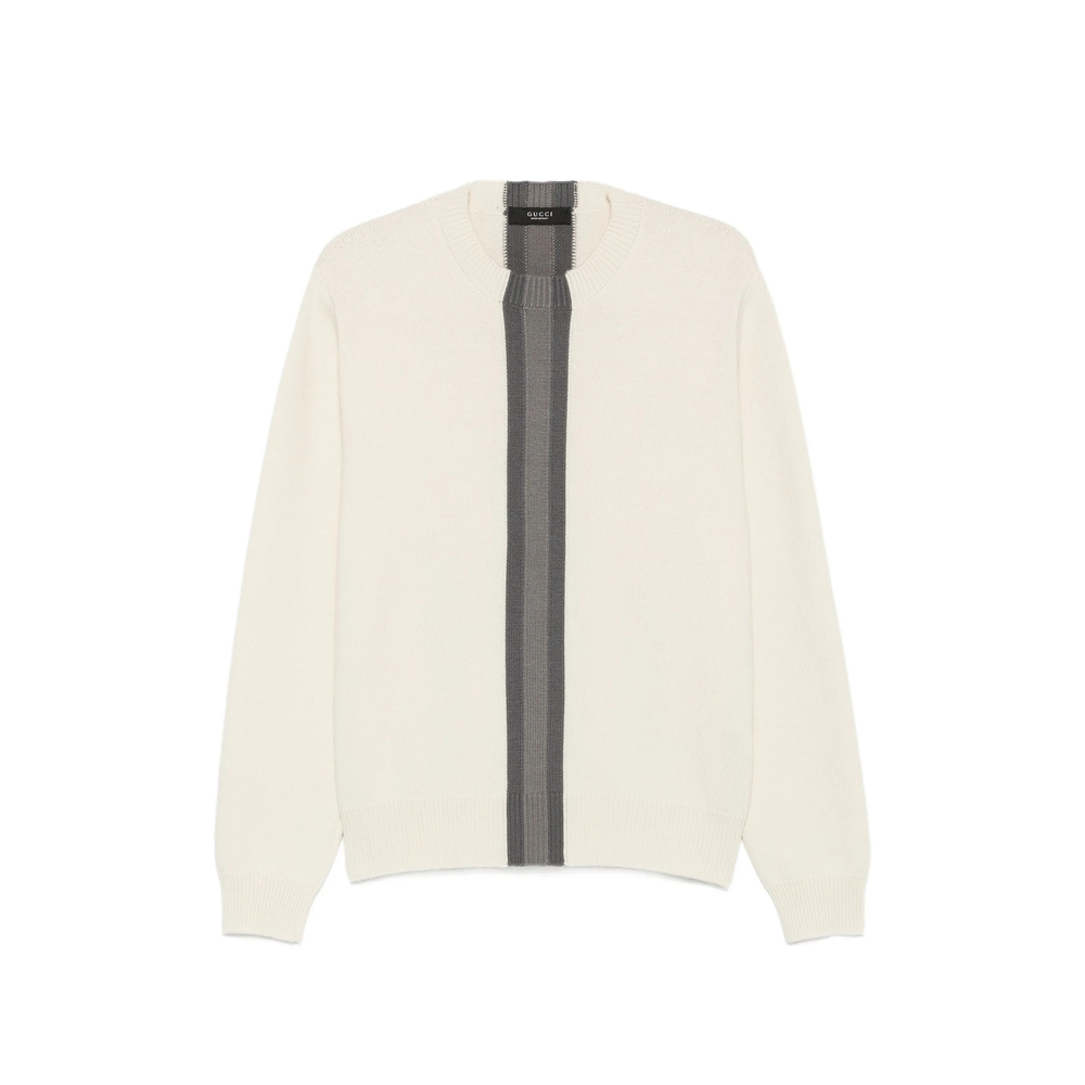 Gucci Stripe-detail Crew-neck Sweater