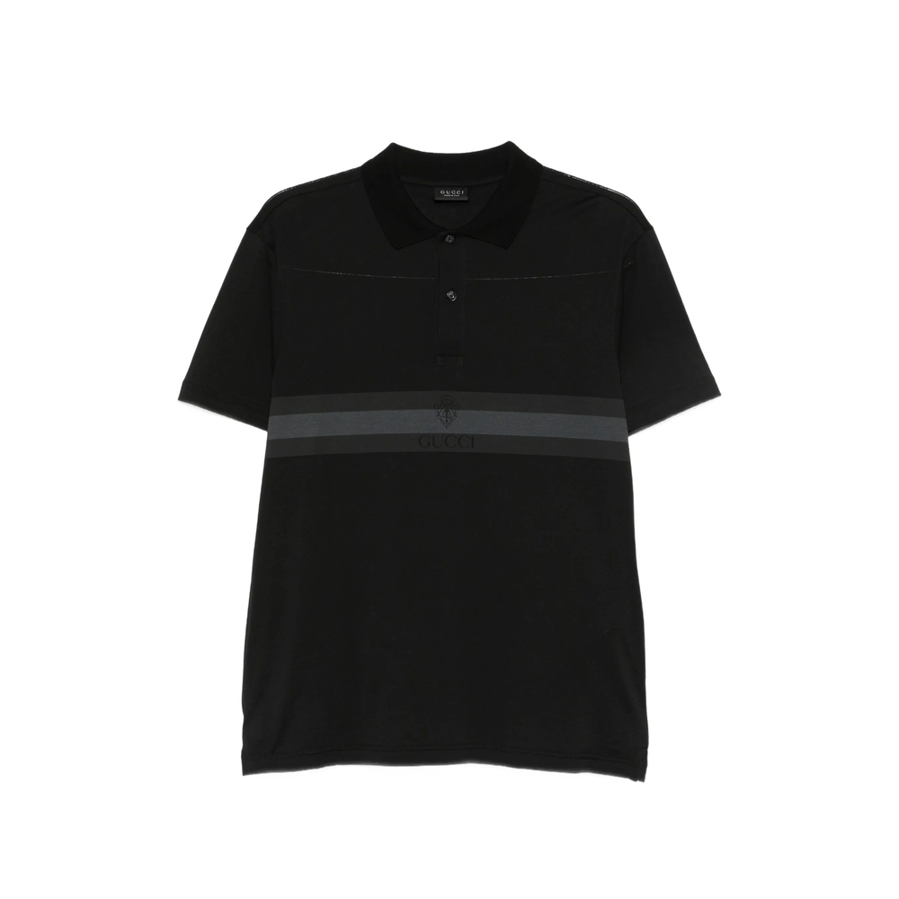 Gucci Logo-print Striped Polo Shirt