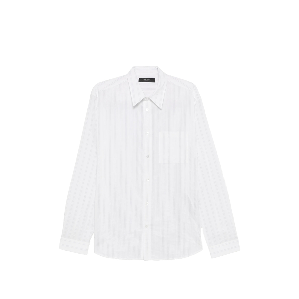 Gucci Striped-pattern Chest-pocket Shirt