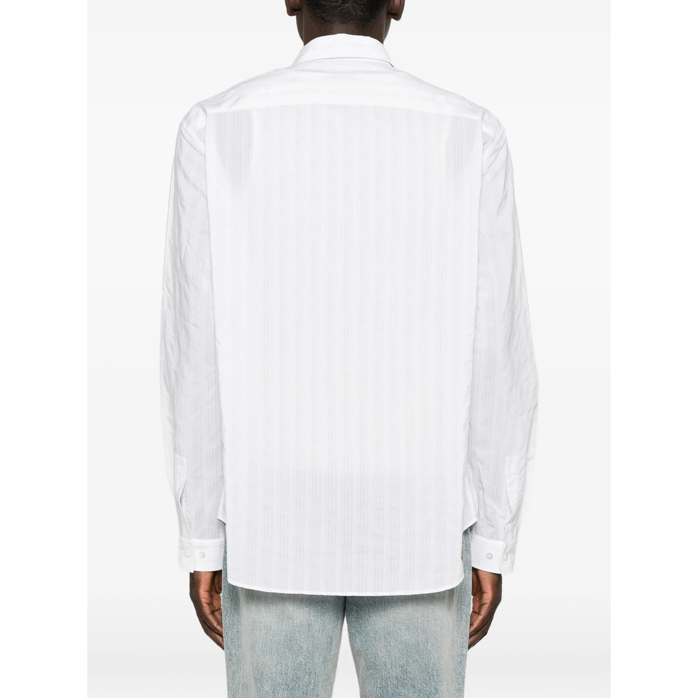 Striped-Pattern Chest-Pocket Shirt