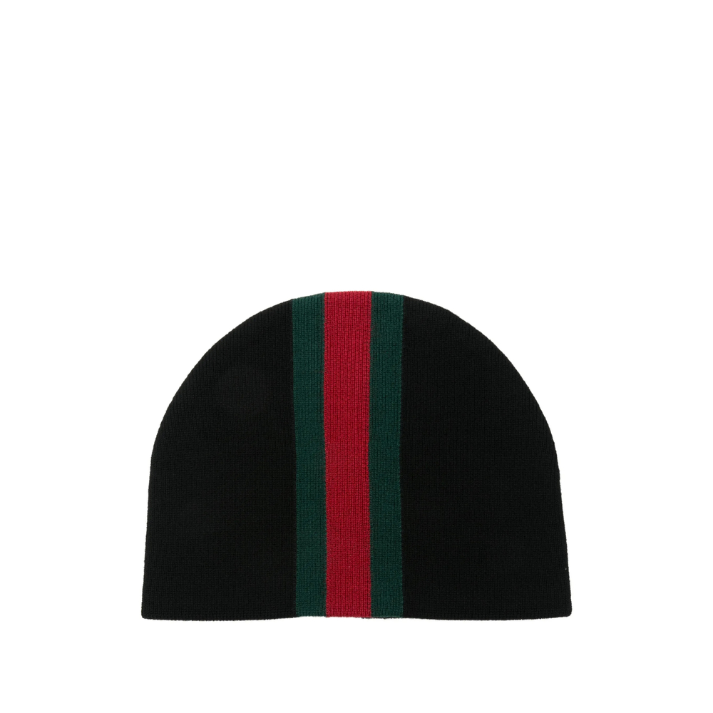 Gucci Web Stripe Beanie Hat