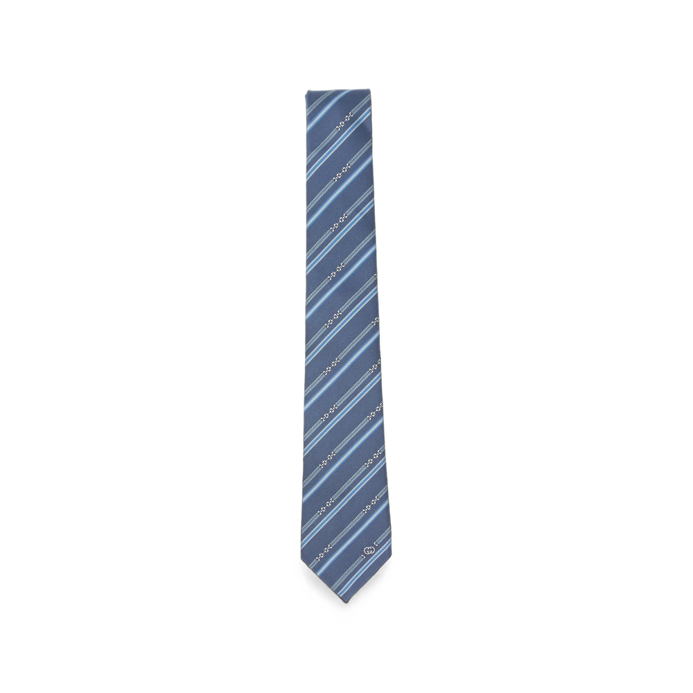 Gucci Horsebit Striped Tie