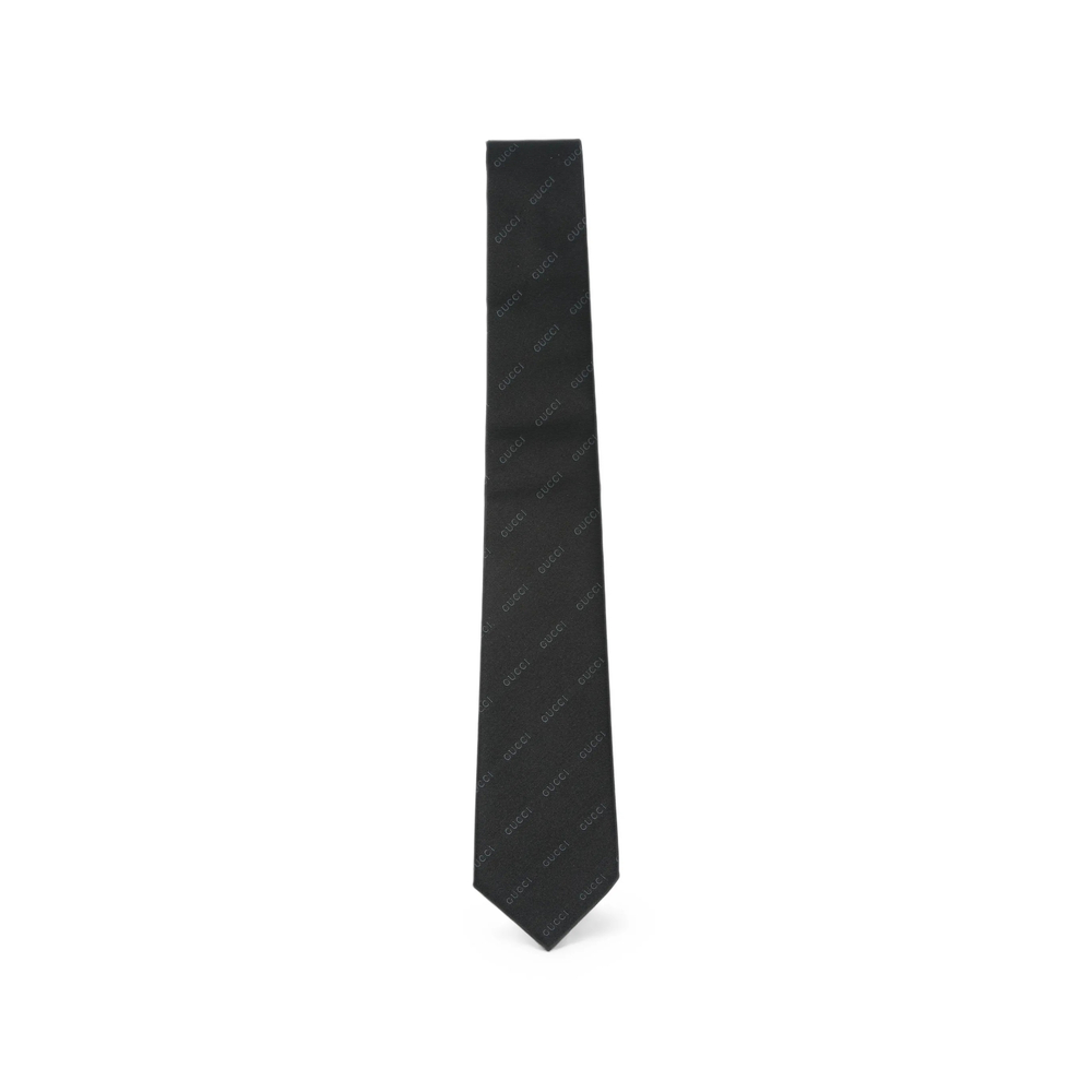 Gucci Logo-jacquard Silk Tie