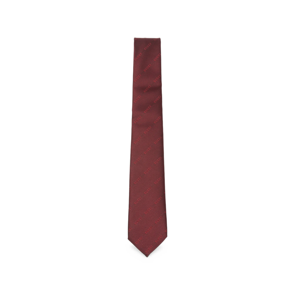Gucci Logo-jacquard Silk Tie