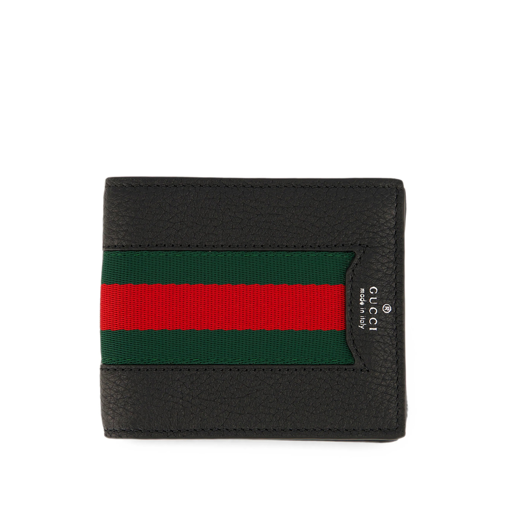 Gucci Web-stripe Leather Wallet