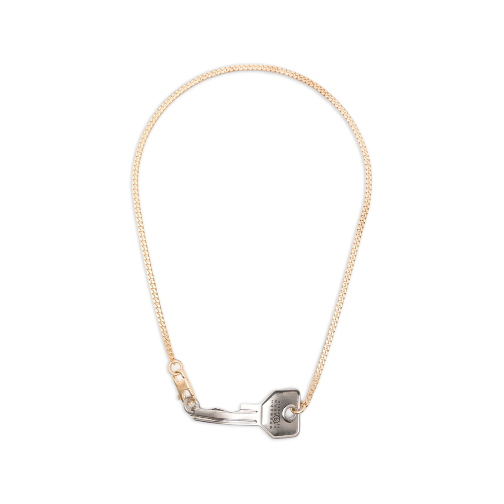Mm6 Maison Margiela Key-pendant Curb-chain Necklace