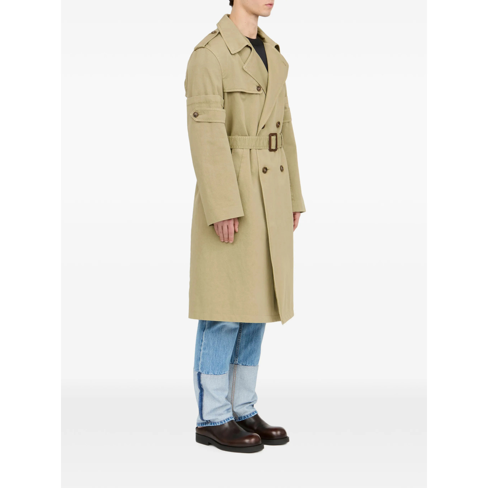 Mm6 Maison Margiela Double-Breasted Overdyed Trench Coat