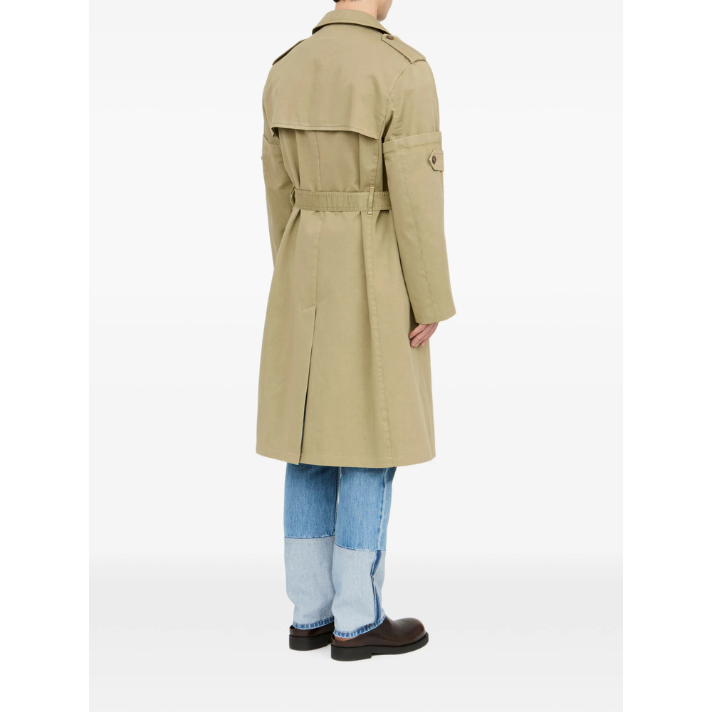 Mm6 Maison Margiela Double-Breasted Overdyed Trench Coat