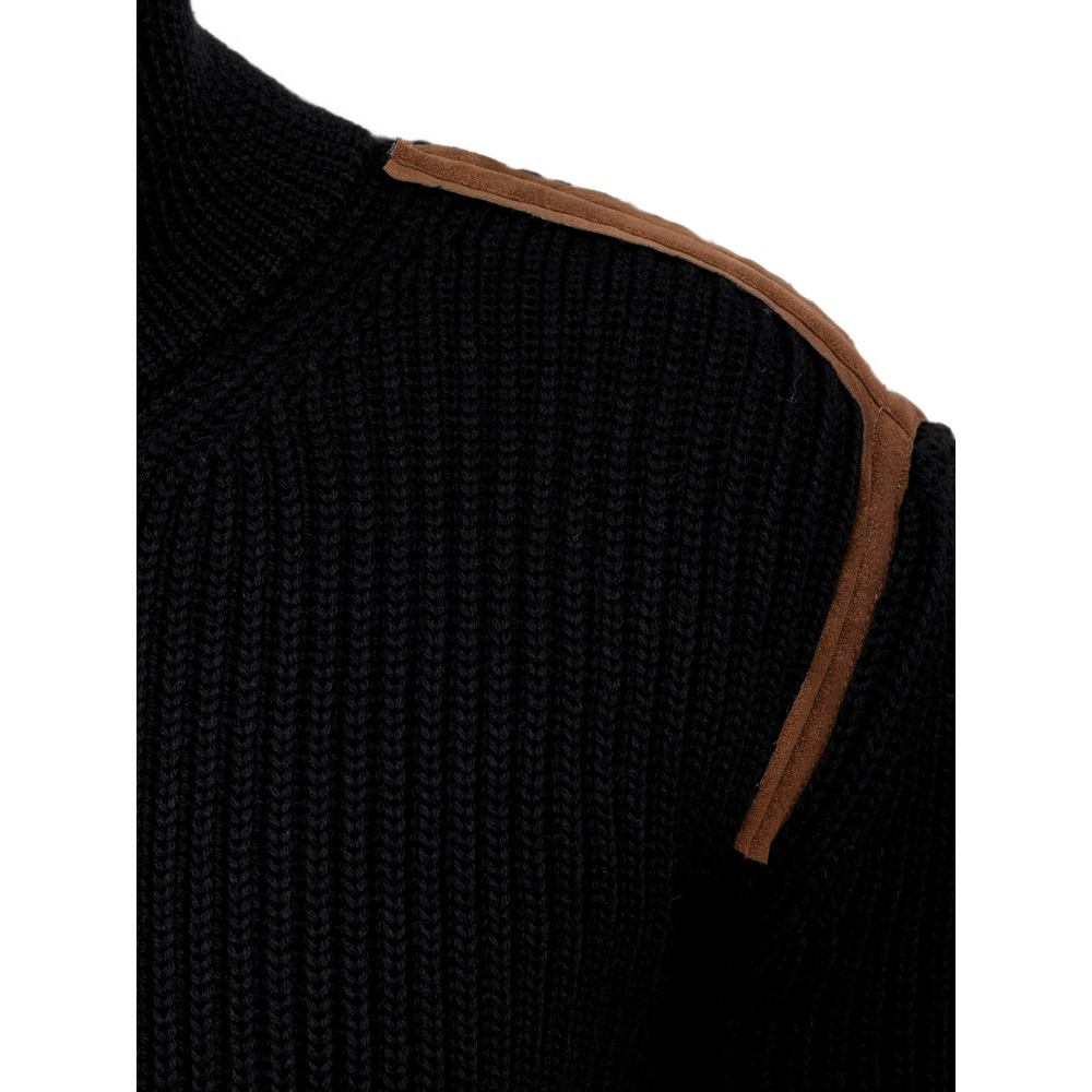 Mm6 Maison Margiela Ribbed-Knit Panelled Jacket