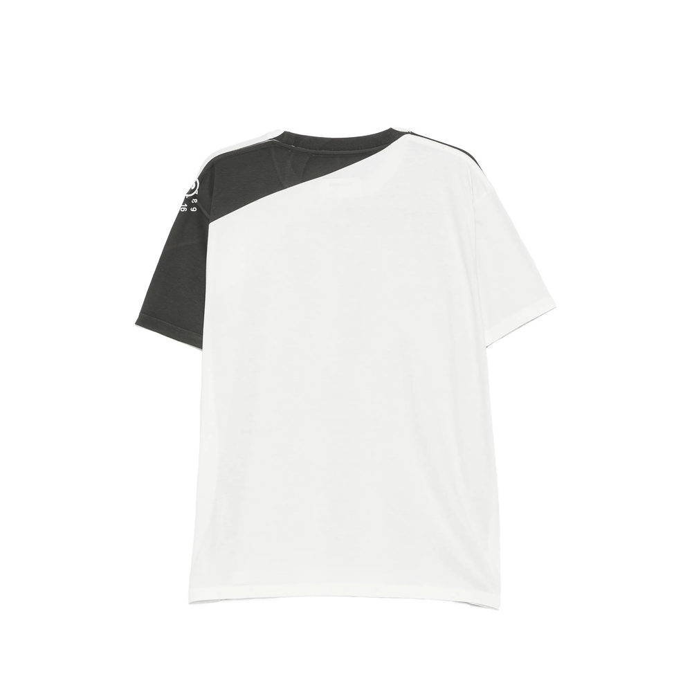 Mm6 Maison Margiela Logo-Print Panelled T-Shirt