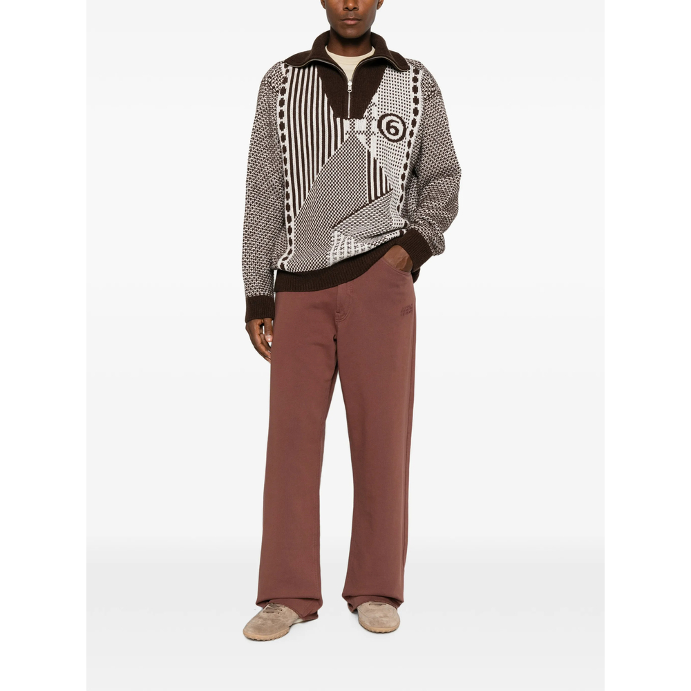 Mm6 Maison Margiela Half-Zip Knit Jumper