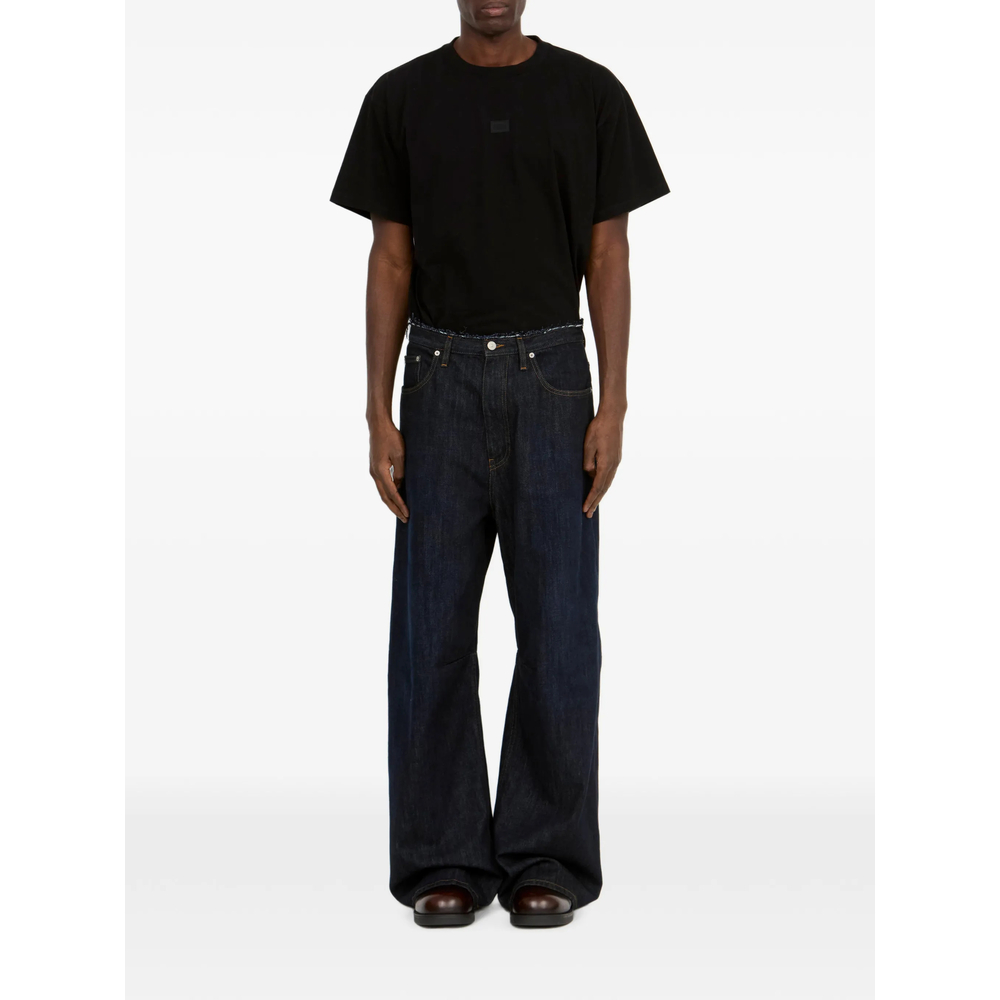 Mm6 Maison Margiela Frayed Wide-Leg Jeans