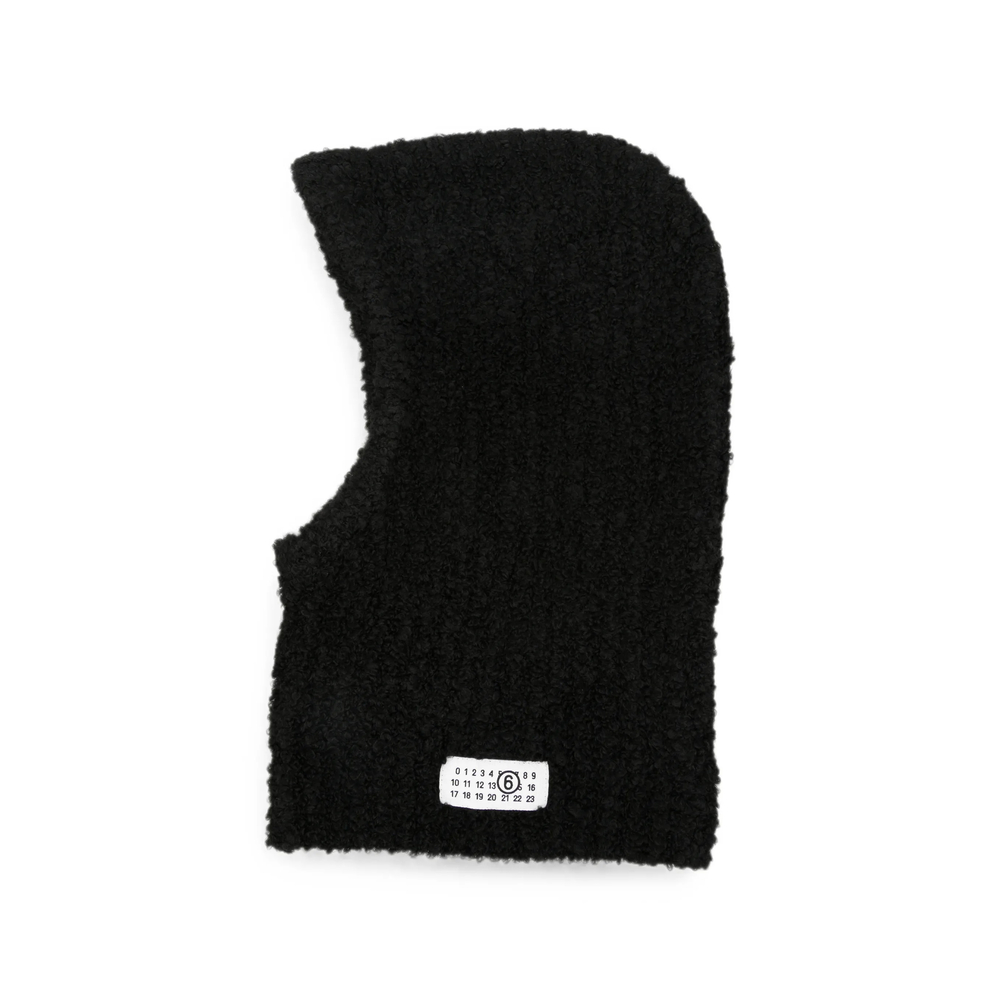 Mm6 Maison Margiela Logo-patch Bouclé Balaclava