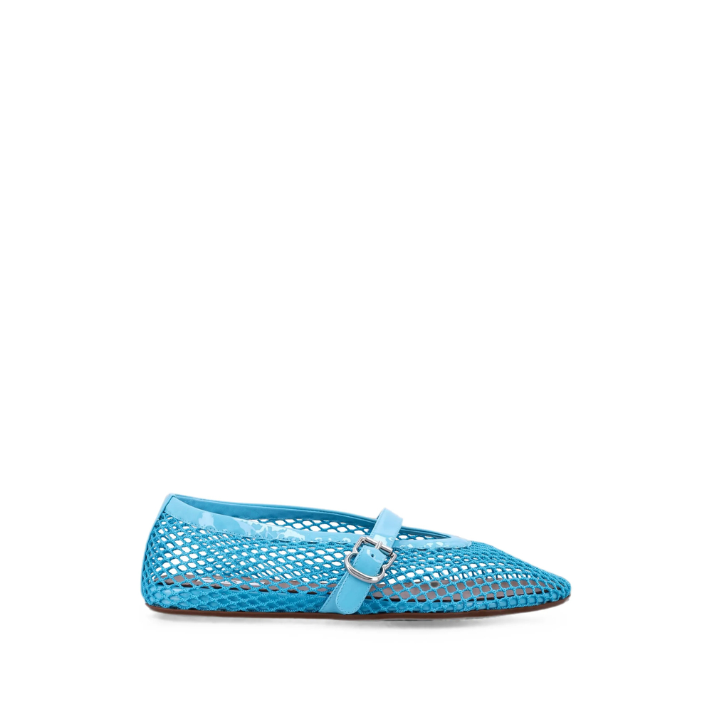 Alaïa Mesh Buckle-fastening Ballet Flats In Multi