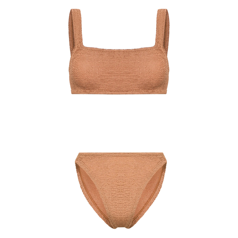 Hunza G Xandra Crinkle-effect Bikini In Neutral