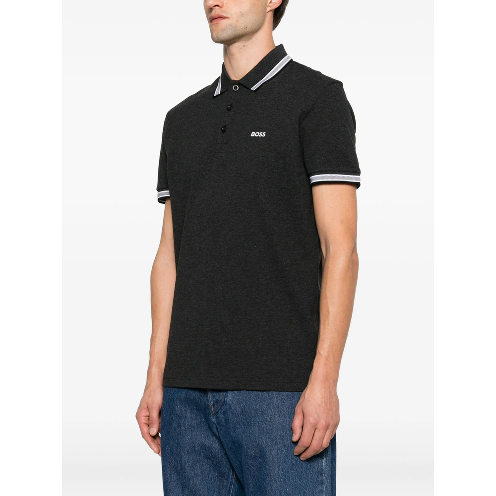Logo-Print Tipped Polo Shirt