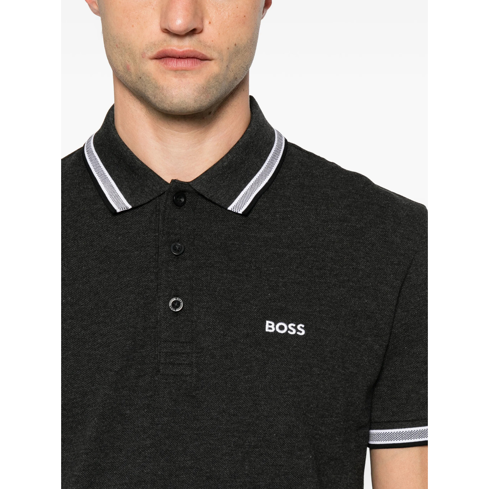 Logo-Print Tipped Polo Shirt