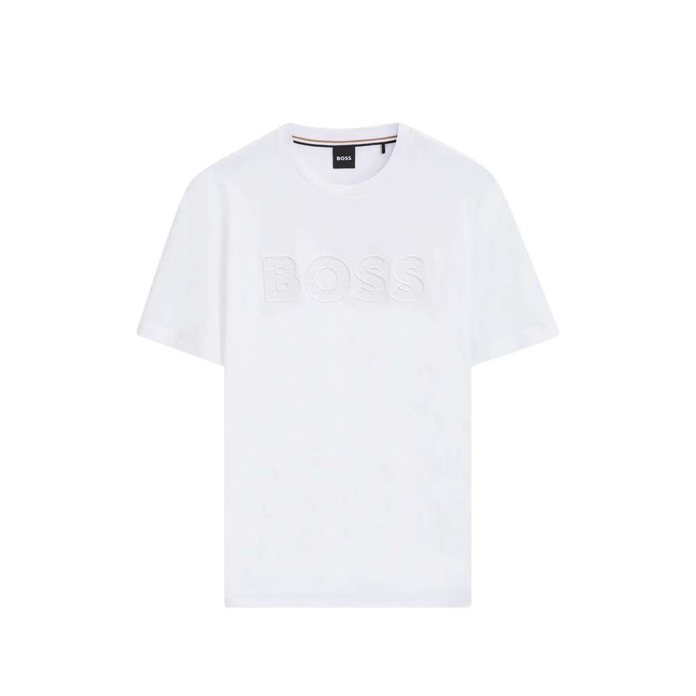 Boss Cotton-jersey T-shirt With Logo Artwork