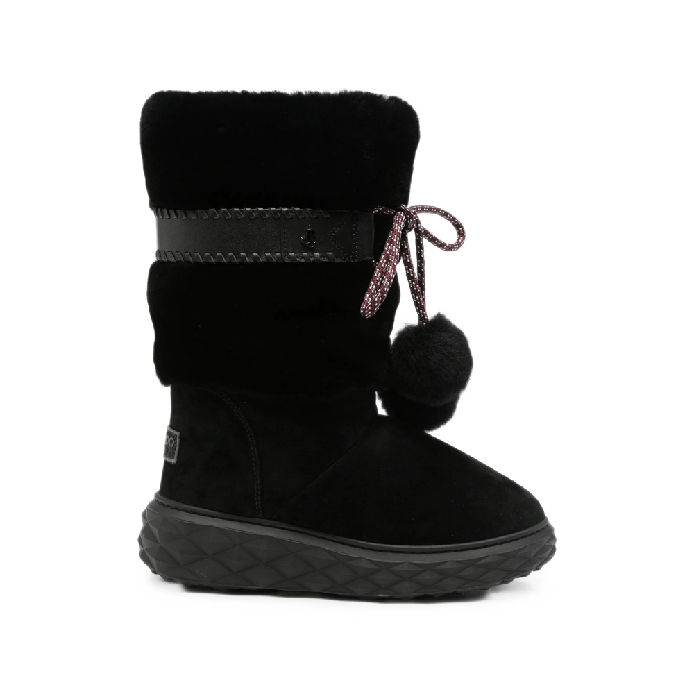 Jimmy Choo Cobi Shearling-trim Pompom-detail Boots