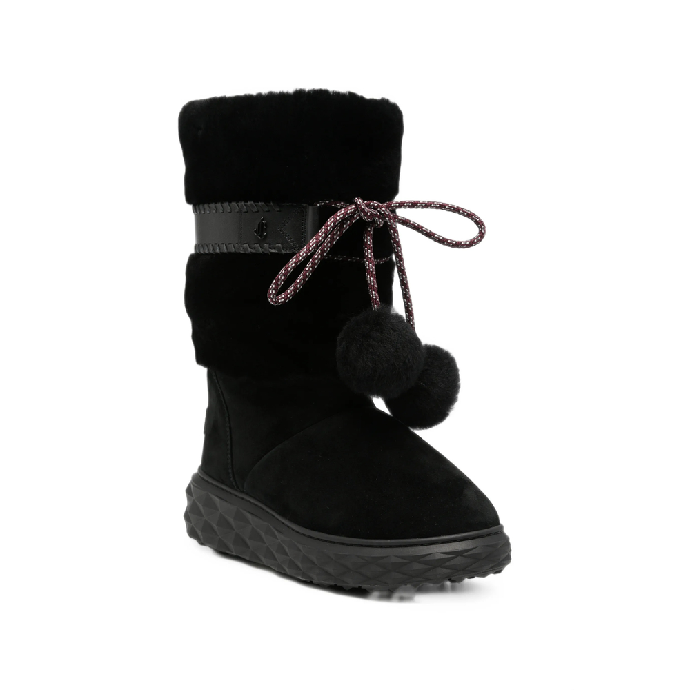 Cobi Shearling-Trim Pompom-Detail Boots