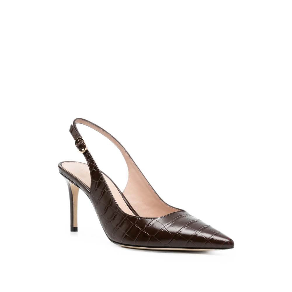 Croc-Effect Slingback