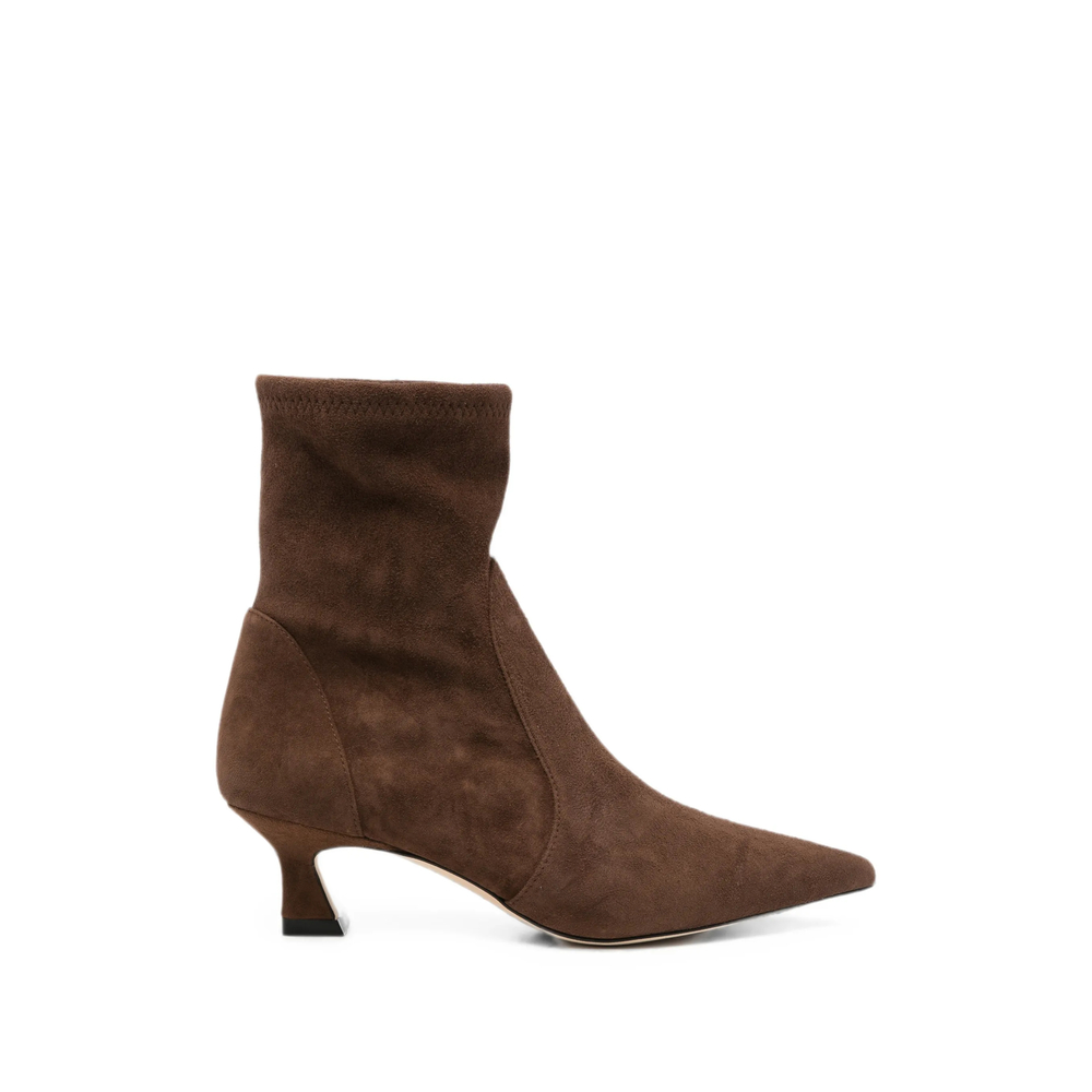 Stuart Weitzman Pointed-toe Suede Ankle Boots
