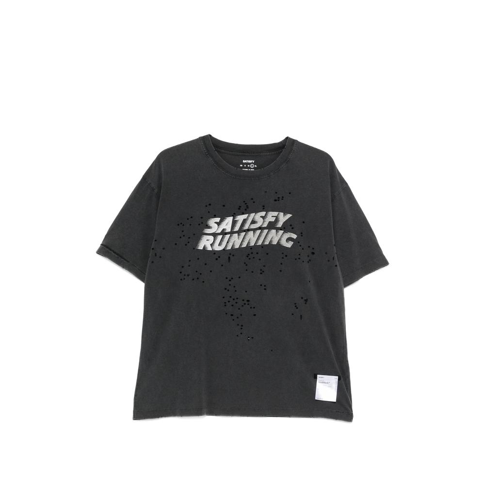 Satisfy Distressed Logo-print T-shirt