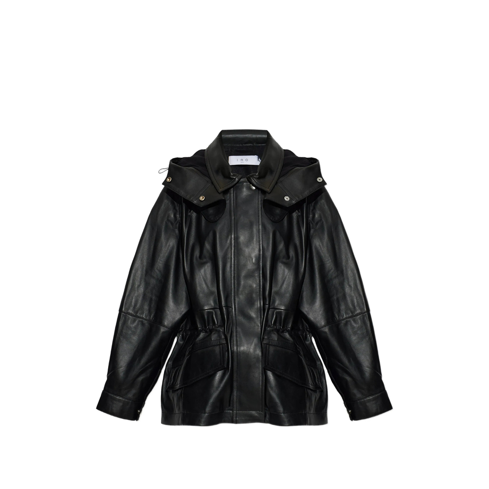 Iro Groove Drawstring Leather Jacket