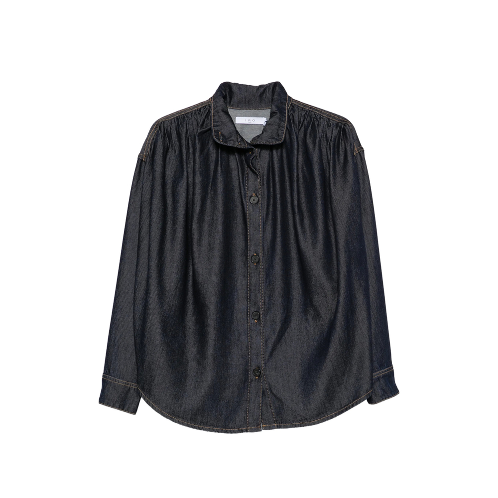 Iro High-neck Gathered-detail Shirt