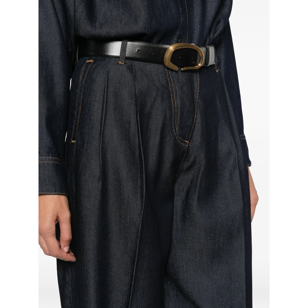 Pleated Wide- Leg