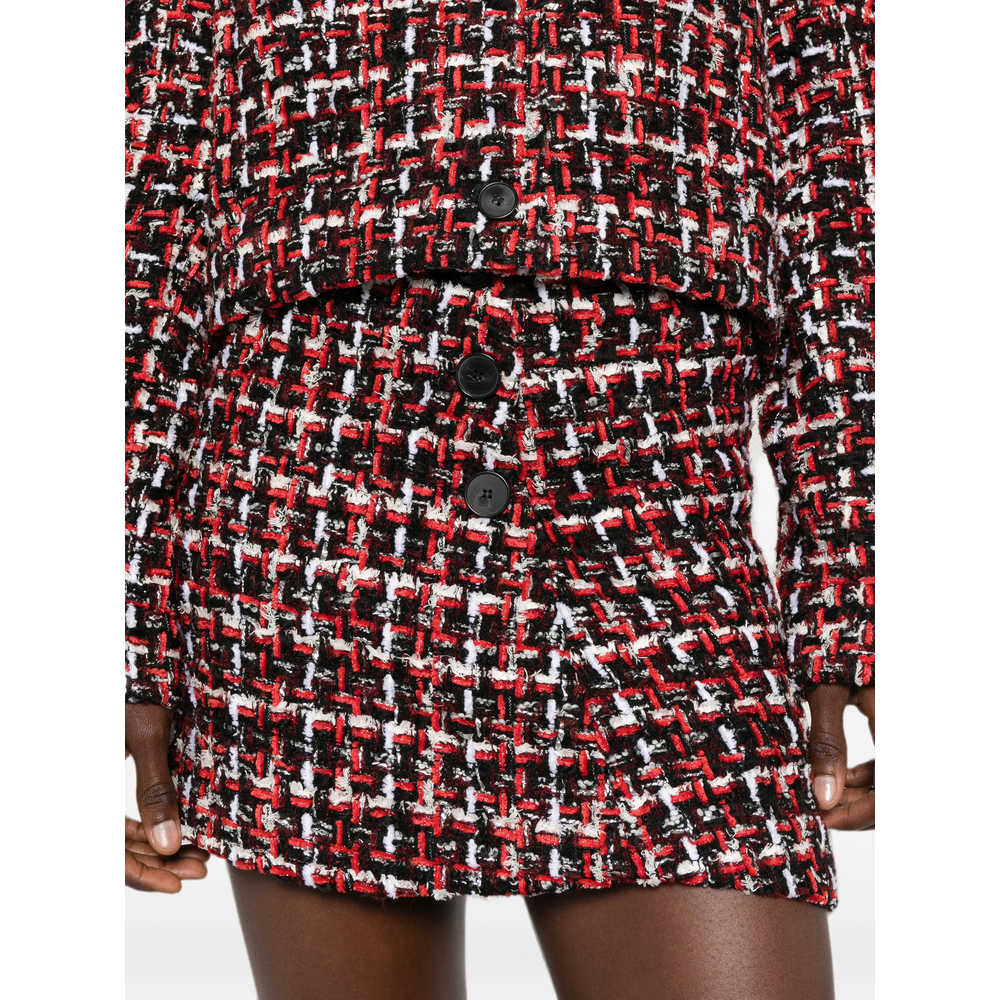 Bouclé Button-Front Mini
