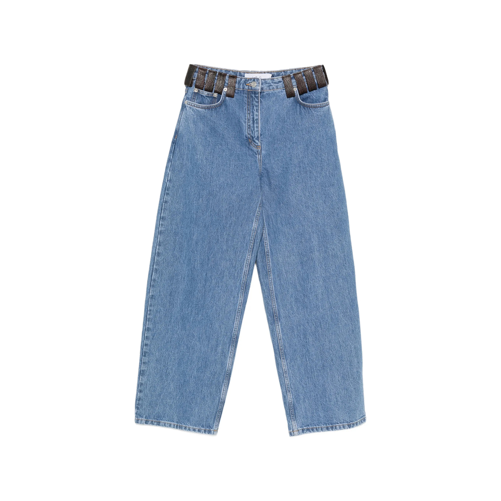 Iro Archies Leather-trim Jeans