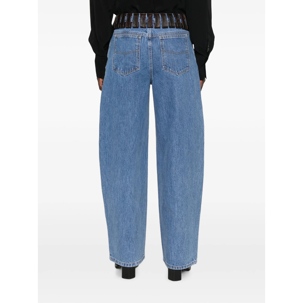 Archies Leather-Trim Jeans