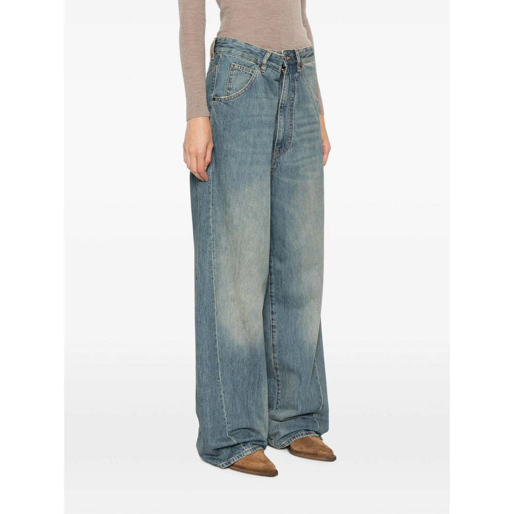 Asymmetric-Waist Jeans
