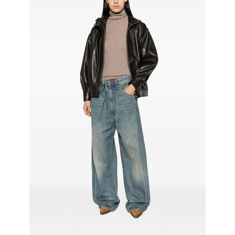 Asymmetric-Waist Jeans