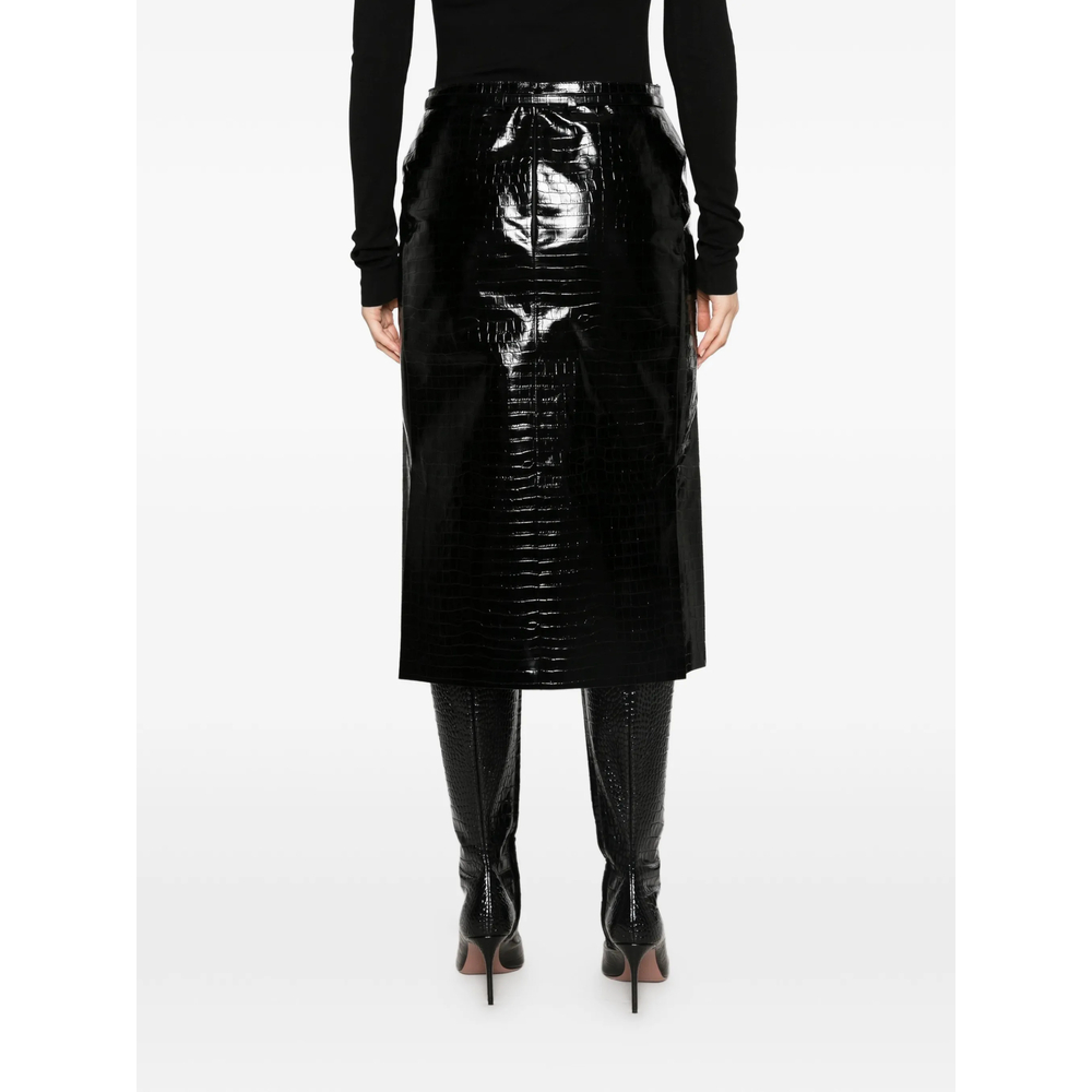 Exotic Printed Calfskin Pencil Skirt