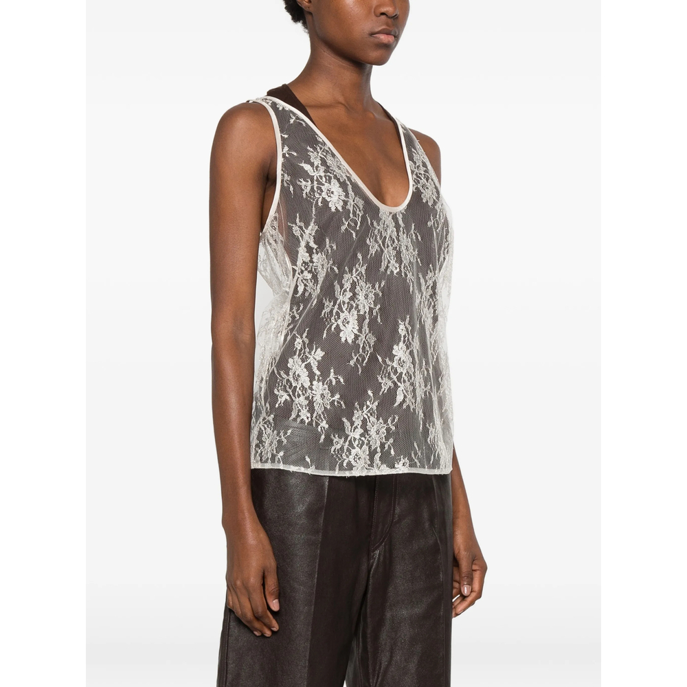 Lace-Overlay Top