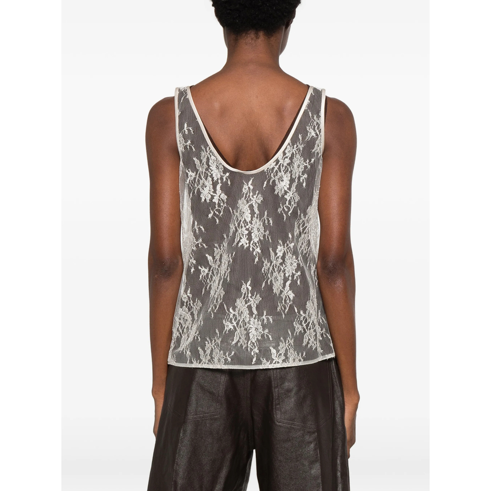 Lace-Overlay Top