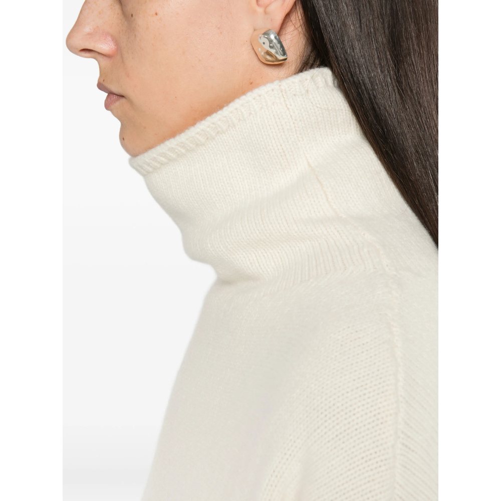 High-Neck Drop-Shoulder Sweater