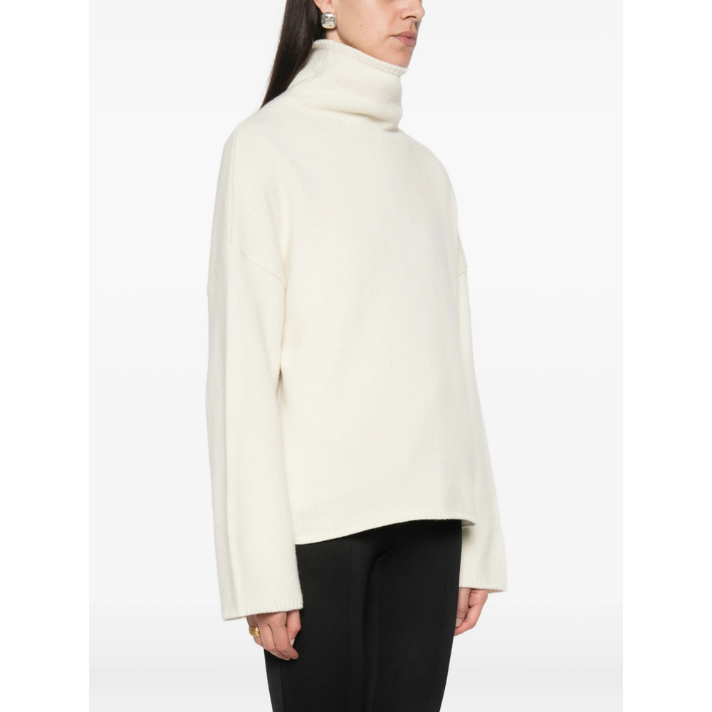 High-Neck Drop-Shoulder Sweater