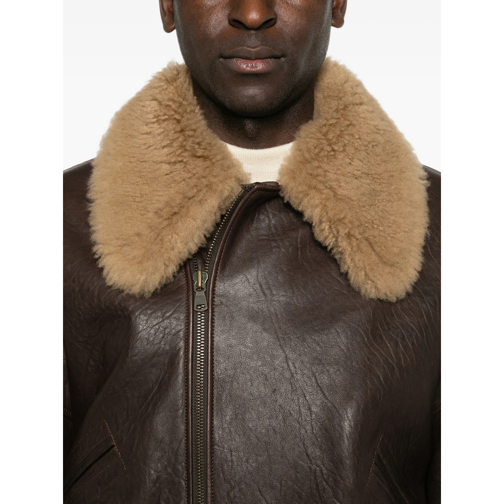 Shearling-Collar Jacket