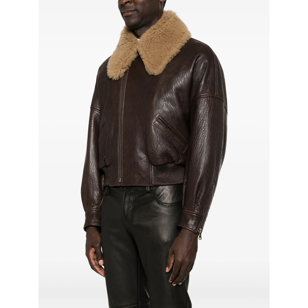 Shearling-Collar Jacket