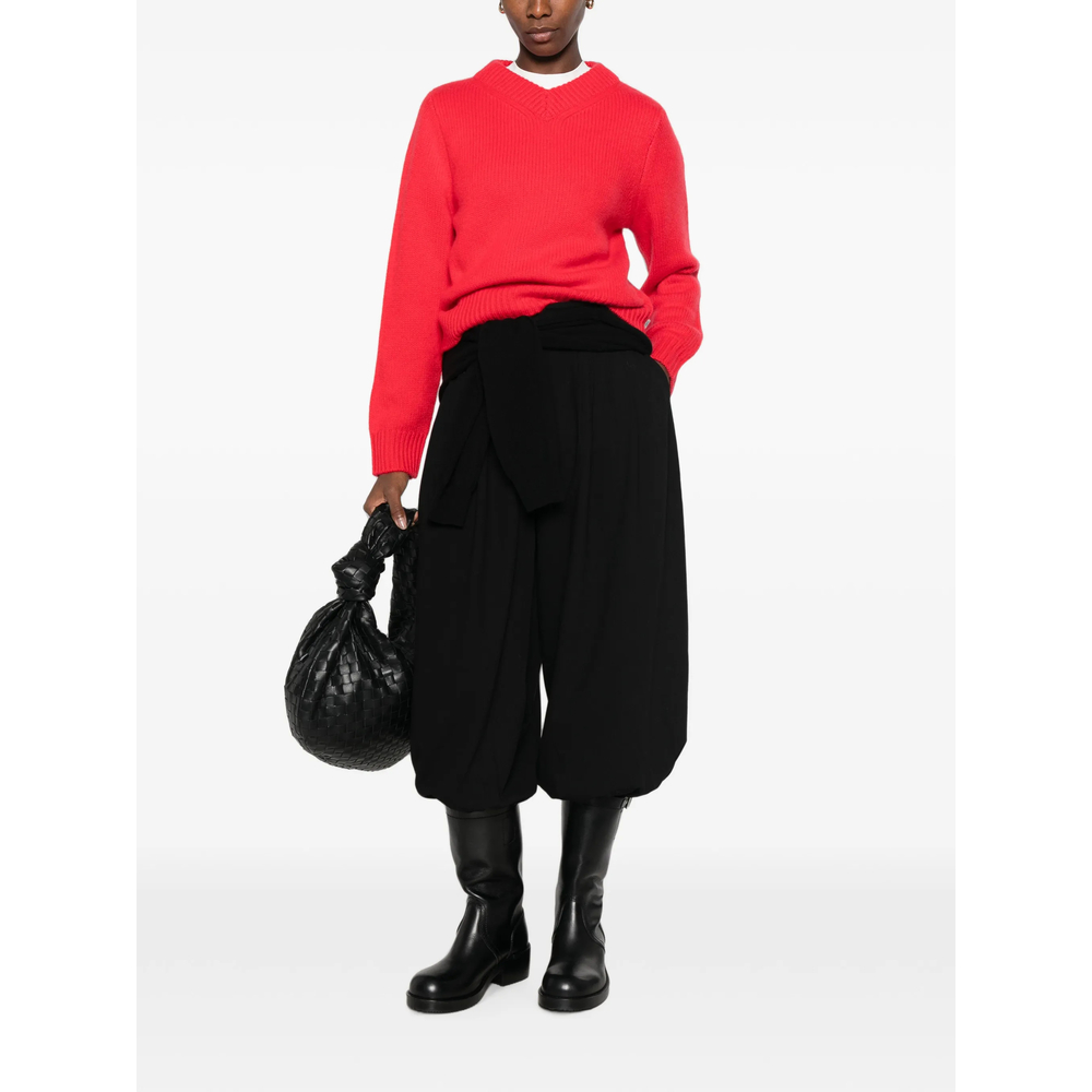 Ribbed V-Neck Sweater