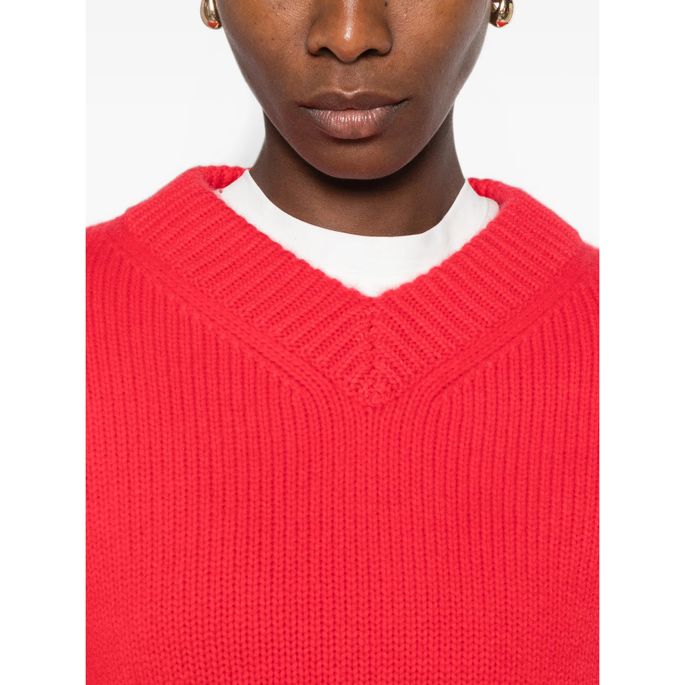 Ribbed V-Neck Sweater