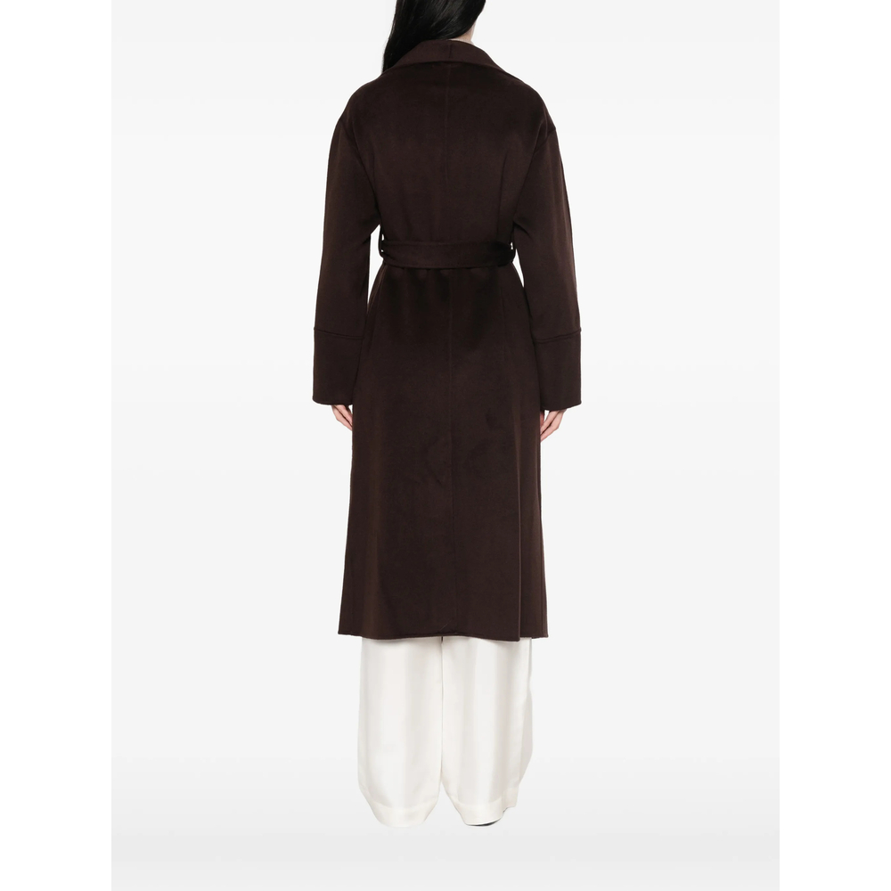 Belted Shawl-Collar Coat