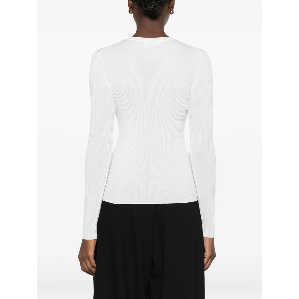 Ribbed-Knit Henley Top